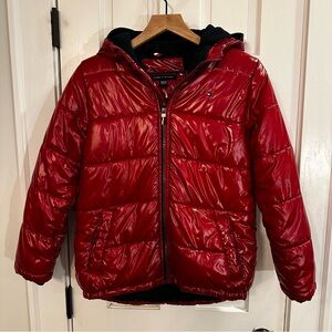 Tommy Hilfiger Shiny Red Kids Puffer Jacket